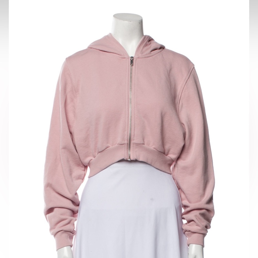 Pink Cropped Hoodie